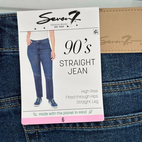 Seven7 EST.1964 90's Straight Leg High Rise Jeans Women's Size 6 NWT‎ - Picture 6 of 10